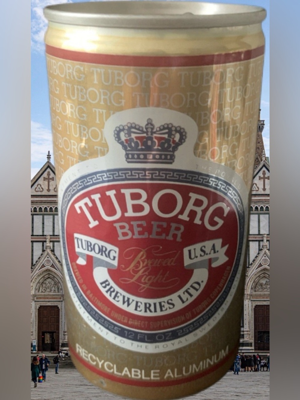 Vintage Beer Can Tuborg Beer Tuborg Breweries LTD Pull Top Empty